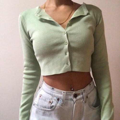 Women Thin Knitted Cardigan Korean O Neck Single Breasted Short Showing Belly Knitwear Sweet Long Sleeve Sun Protection Crop Top