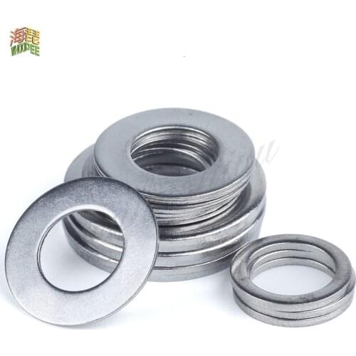 1-100pcs GB97 A2 304 Stainless Steel Flat Washer Plain Gasket for M1.6 M2 M2.5 M3 M4 M5 M6 M8 M10 M12 M16 M20 M24 Screw Bolt