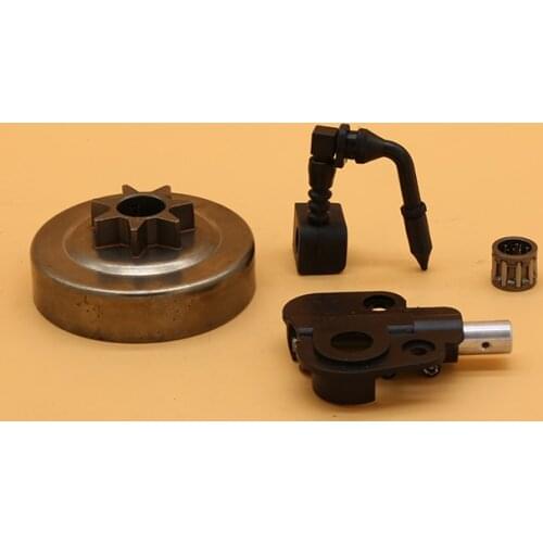 3/8" Clutch Drum Sprocket Oil Pump Kit for Partner 350 351 352 370 371 390 420 Chainsaw Replacement Parts 530047061 530071259