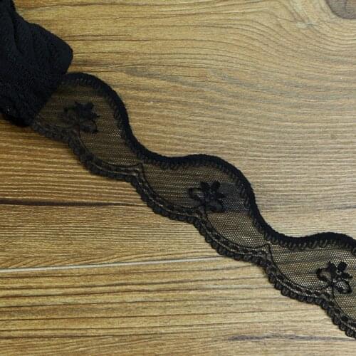 3 yards lace 4 cm wide band lace decorative fabric warp knitted garment accessories DIY