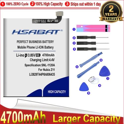 HSABAT 0 Cycle 4450mAh Battery for ZTE Nubia Z11 Li3829T44P6h806435 NX531J Nubia M2 Lite M2Lite NX573J M2 PLAY NX907J