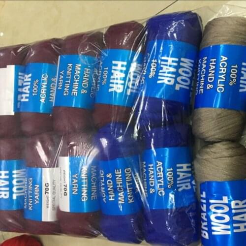 Free Shipping 27 Bundles Brazilian Wool Hair Low Temprature Flame Retardant Synthetic Fiber for Braiding