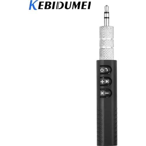 Kebidu Bluetooth Receivers Car Aux 3.5mm jack Hands free Wireless Adapter Music Audio no transmitter for Headphone TV Speaker