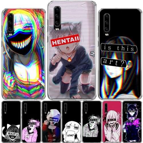 Sad Anime Aesthetic Senpai Phone Case For Huawei P40 P30 P20 P10 Mate 10 20 30 Lite Pro P Smart Z Plus 2019 Cover Shell Coque