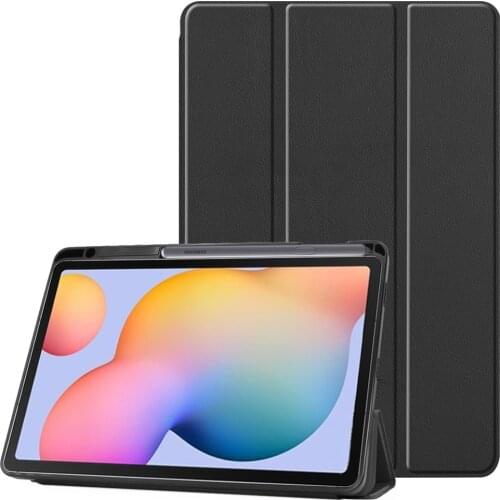 Case for Samsung Galaxy Tab S6 Lite 10.4 2020 SM-P610 P615 TPU Smart Cover with S Pen Holder for Samsung Galaxy Tab S6 Lite Case