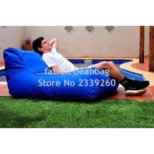 Cover only No Filler - Two room seat people outdoor bean bag furniture,large size beanbag sofa chair,Blue Float lounger on water