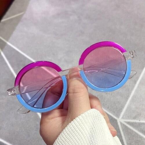 VICKICOCO Children Round Sunglasses Cute Colorful Sunglasses Kids Glasses Baby Fashion Punk Sunglasses Boys Girls Eyewear UV400