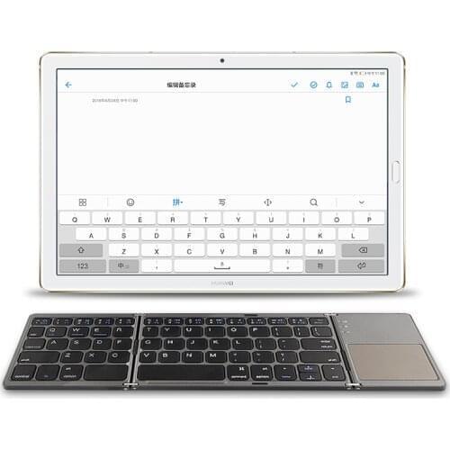 Twice folding wireless Bluetooth Keyboard For Huawei MatePad Pro 10.8 matepad 10.4 MateBook E 12"inc Tablet TouchPad keypad case