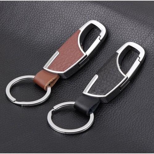 Exquisite metal leather keychain key for Acura MDX RDX TSX Seat Leon Ibiza Toledo Saab 9-3 9-5 93 Infiniti q50 FX35 G35 G37