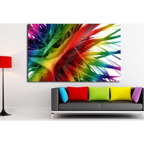 JQHYART Colorful Plants Canvas Prints Wall Art Painting For Living Room Abstract Pictures Posters and Prints No Frame Painting