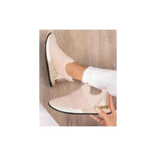 Womens Shoes Casual Shoes Vapor Slide on Sneakers Elastic Straps Solid Vulcanized Shoes Sneakers Womens Shoes 36-43