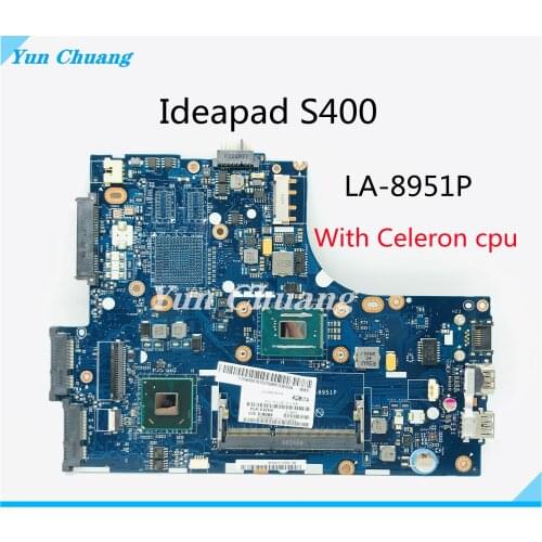 VIUS3 VIUS4 LA-8951P For lenovo Ideapad S400 laptop motherboard SLJNV With Celeron CPU DDR3 Test 100% work