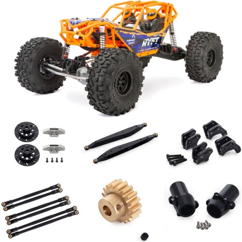 Metal Chassis Suspension Links Rear Trailing Arm 12MM Hex Brake Disc 17t Pinion Gear for 1/10 Axial RBX10 Ryft Rock Bouncer