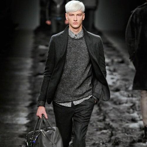 Mens casual woolen slim small suit 2020 spring and autumn new fashion British large size simple small suit jacket