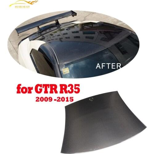 Carbon Fiber Car Roof Top Cover Trim Sticker For Nissan GTR GT-R R35 2009 2010 2011 2012 2013 2014 2015 Car Styling