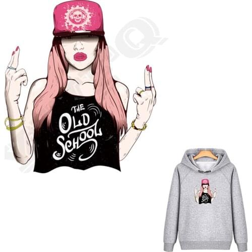 Hip-Hop Stickers For Clothes New Design Washable Heat Transfer Clothing Deco Diy Accessory Badges Iron Patch Cool