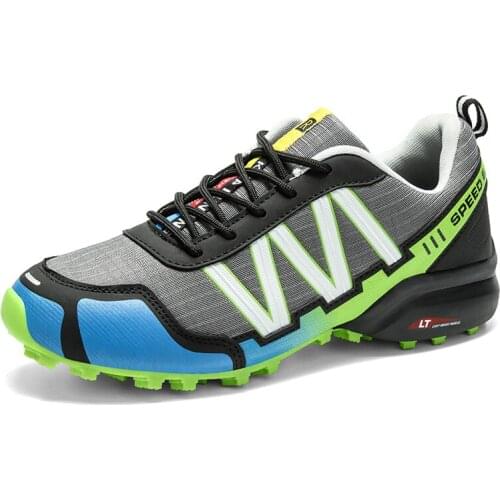 2021 New Men Running shoes Outdoor Breathable Anti-skid Wear-resistant Lace-up Sneakers Male Jogging Training Travel Sport Shoes