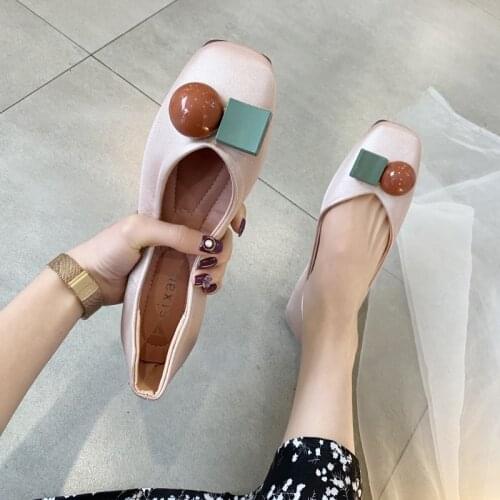 2021 new spring and autumn soft sole shoes flat sole single shoes versatile shallow mouth womens shoes casual shoes