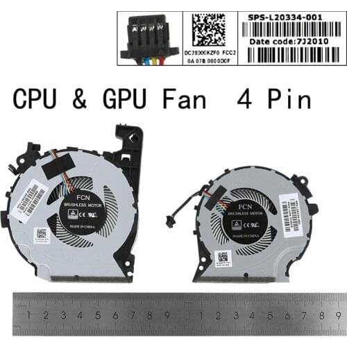 New For HP 15-CX0087TX 15-CX0065TX 15-CX0074TX 15-CX0058TX 15-CX0097TX 15-CX0068TX Laptop CPU GPU Cooling Fan Cooler TPN-C133