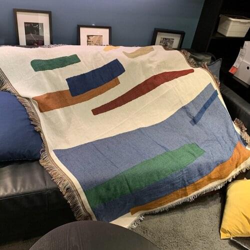 Aggcual Geometric boho throw blanket Abstract Sofa Towel sofa blanket for living room Nordic Bed cover Tapestry Decoration xt914