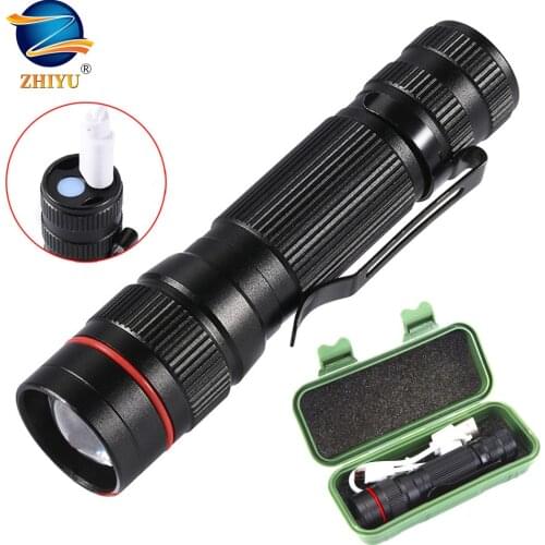 ZHIYU Portable USB Rechargeable Flashlight 3 Lighting Mode COB+XPE LED Mini Flashlight Waterproof Used for Camping,Cycling,Work