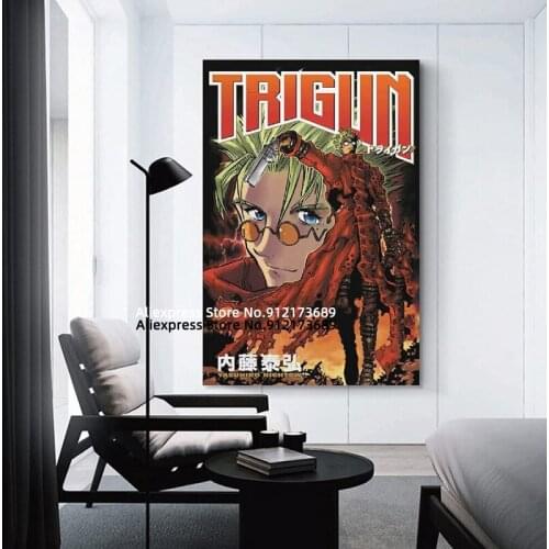 Posters Canvas Boards for Painting Anime Poster Trigun Art Wall Art Home Decoration Poster Painting Canvas Wall Art Living Room