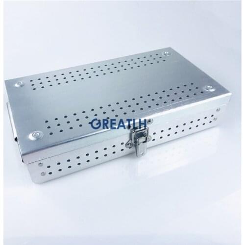 Aluminium Alloy Sterilization Tray disinfection Case autoclavable holder box for Surgical Instruments