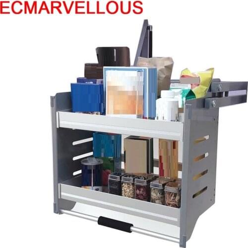 Cucina Pantries and Accesorios Organizar Para Armario Stainless Steel Hanging Rack Organizer Kitchen Cabinet Storage Basket