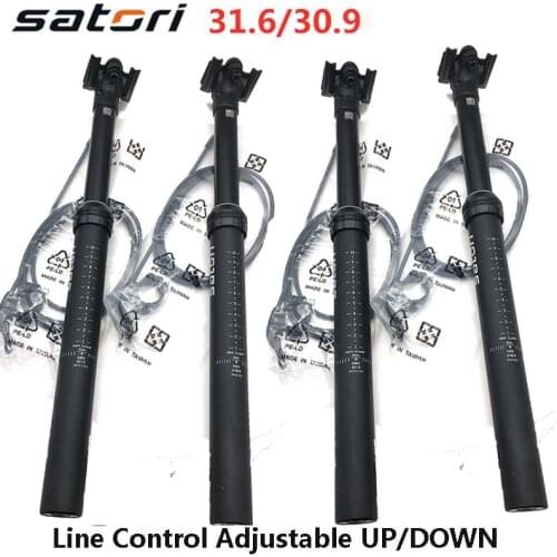 Satori height adjustable seatpost dropper 125mm travel post bike MTB external routing 30.9 31.6 440mm remote seat post kindshock