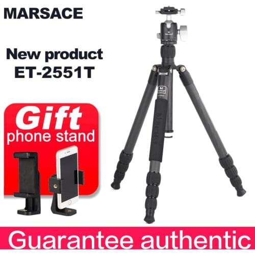 Marsace ET-2551T Camera Tripod Monopod Professional Photographic Portable Reverse Foldable Aluminum Alloy Tripod For Camera