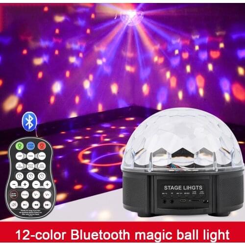 36W LED RGB Bluetooth Voice Control Stage Light LED Laser Projector 12 Color Light DJ Disco Light Laser Wedding Party Light