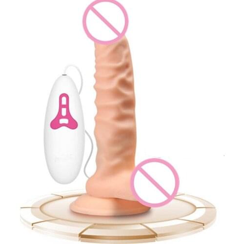 Vibrating Suction Cup Dildo Waterproof Penis Vibrator Realitic penis Gyrating Vibration Cilt lesbian gay Sex Product for women