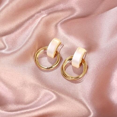 WUYAZQI Women's Gold Earrings