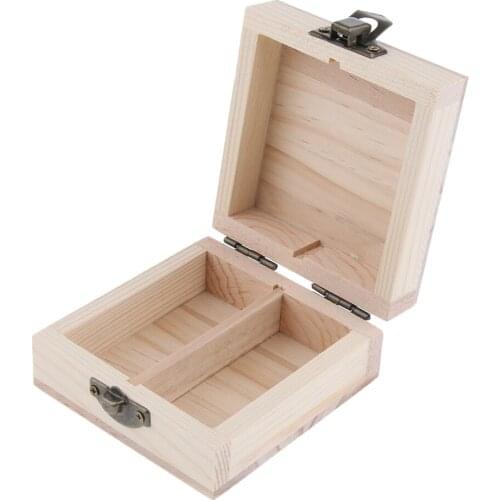 1Pcs 2 Slots 15ml Movable Compartments Essential Oil Wooden Box Storage Case