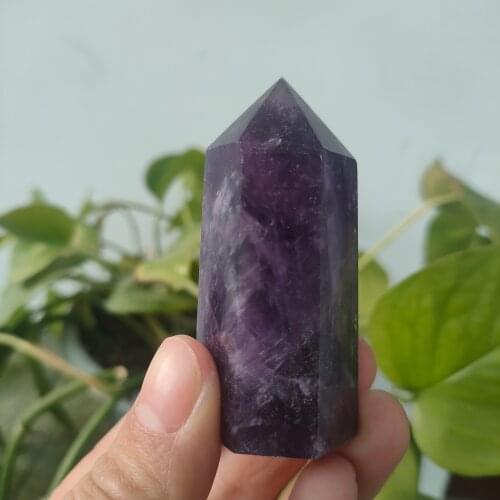 1pcs Dropshipping Natural Uruguay Dream Amethyst Quartz Crystal Point Wand Massage Wand Amethyst Specimen Healing Quartz crystal