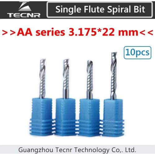 10pcs 3A series 3.175*22 mm single Flute Spiral Bit end mill Japan material