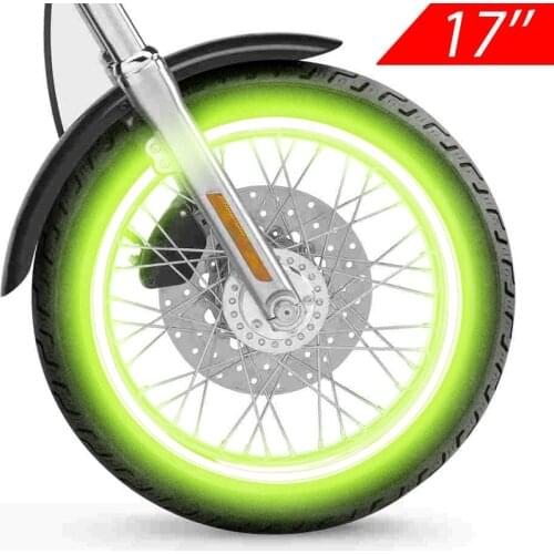 16 Pieces Universal Waterproof Motorcycle Wheel Rim Reflective Tire Stickers Bicycle Decal 17'/18' for Honda YAMAHA SUZUKI