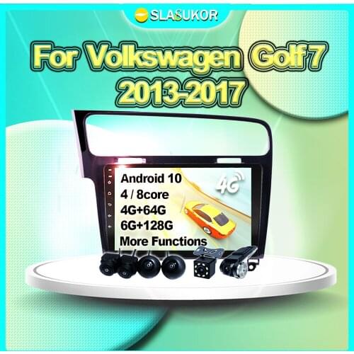 6G+128G For Volkswagen Golf 7 2013 2014 - 2017 Android Auto Multimedia Video Car Radio Navigation GPS Carplay Player DVD No 2din