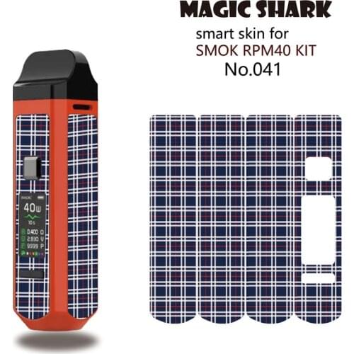 2.5D Dollar Rose Skull Wood Print Vape Pod Stereo Case Cover Sticker Film for Smok RPM40