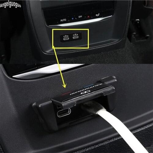 For BMW 3 series G20 G28 2019 + Car USB charging interface decorate cap cover rear seat Type-c port for phone protection sticker