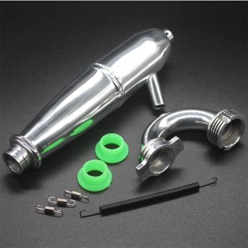 HSP RC 1:8 Nitro Buggy Parts 081009 Aluminum Upgrade Exhaust Pipe & Spring BQ004
