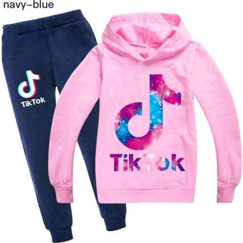 TIK TOK 2-16 Years Baby Clothing Sets Children Birthday suit girls/Boys Tracksuits Kids Sport Suits Hoodies Top +Pants 2pcs Set