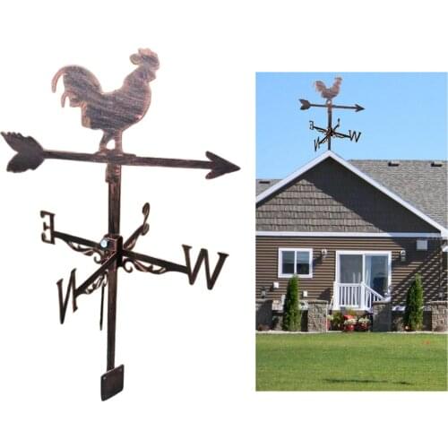 Cocks Stainless Steel Weather Vane, Farm Retro Durable Scene Garden Weather Vane Garden Yard Easy Use and Install