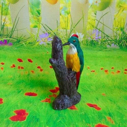 Simulation woodpecker bird model polyethylene&feathers wood pecker prop about 14*6*24CM handicraft home decoration gift b1855