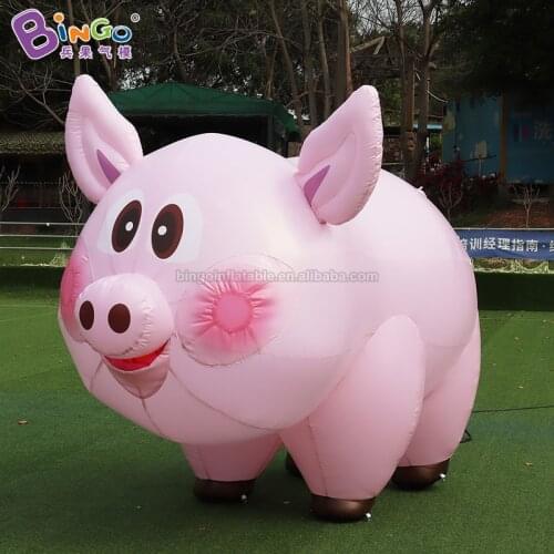 Customized 3.4x1.9x2 meters big inflatable pink pig / inflatable pig balloon for decoration toys