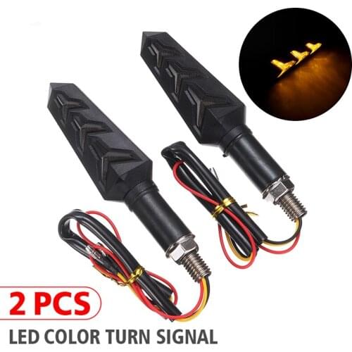 2pcs Sequential Motorcycle LED Turn Signals Flowing Blinker Lights Indicator Lamp Universal for Motorcycle Lightings