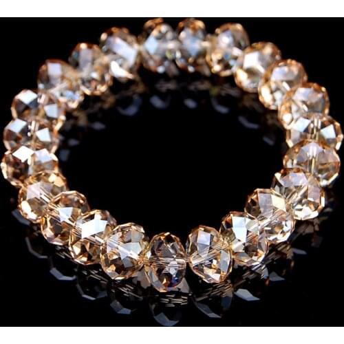 STENYA Strand Stretch Bracelet Bangle Elastic Czech Crystal Faceted Rondelle Beads Stone Expandable Cord Rope Pulseras Jewelry