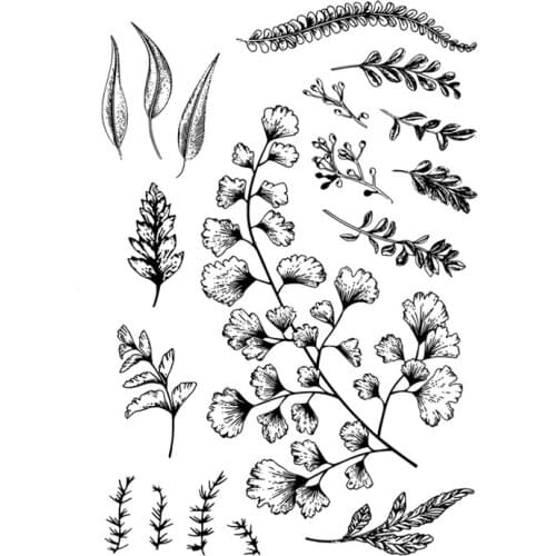 Various Leaves Clear Stamps For DIY Scrapbooking/Card Making/Album Decorative Silicone Stamp Crafts