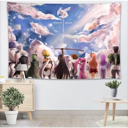 Custom Akame ga KILL! Tapestry Wall Hanging For Party Decorations Art Home Decor Beach Towel Blankets Customized