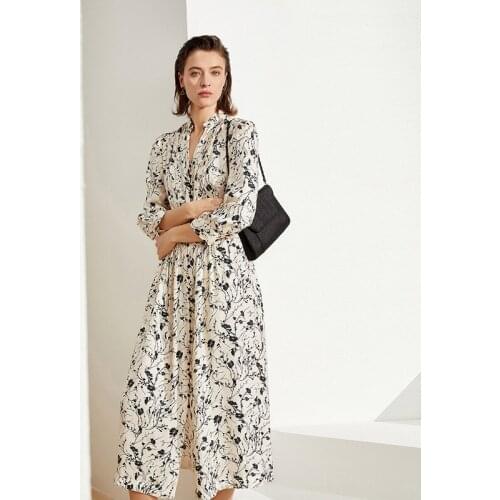 Floral Silk Dresses Women Fashion 2021 Summer Long Casual Sexy Office Work Daily Dress Plus Size2021